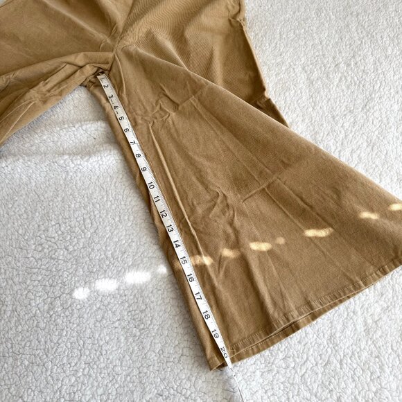 Vintage Tan Corduroy Cropped Flare Pants - Picture 10 of 11